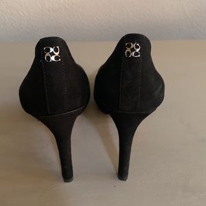 Coach Suede Peep-toe Stilettos